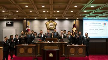 몽골 울란바타르시 항올구 시민대표회의 우호교류 협정식