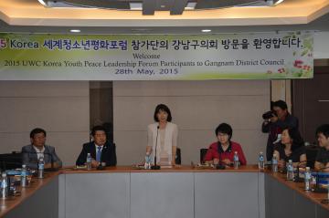 2015청소년세계평화포럼 참가단 의회방문